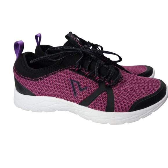 Vionic Alma Mesh Purple Comfort Slip On Lace Up Tennis Shoes Size 7 Wide Walking - Picture 12 of 14
